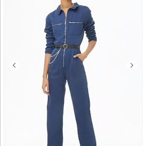 Navy utility zip jumper